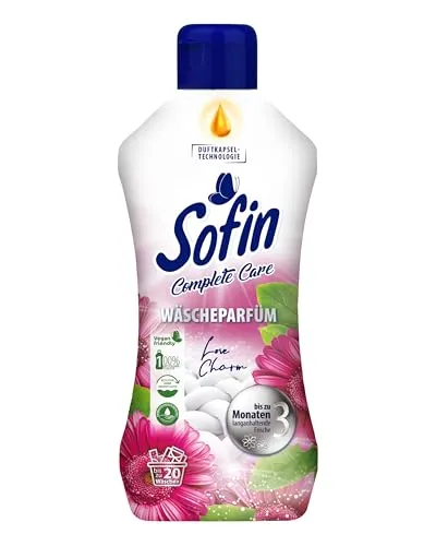 Sofin Wäscheparfüm flüssig Love Charm 300ml - Ohne Weichspüler, Für alle Textilien geeignet, Frischer & langanhaltender Wäscheduft für 20 Waschgänge