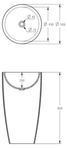 Bernstein Waschbecken TWZ316 in weiß von NEXTREND - GmbH