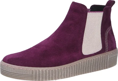 Gabor Damen Klassische Stiefeletten Dark-Orchid 37.5 EU - Wanderschuhe, stilvolle und bequeme Stiefeletten aus hochwertigem Rauleder mit flachem Absatz, ideal für den Übergang und vielseitig kombinierbar.