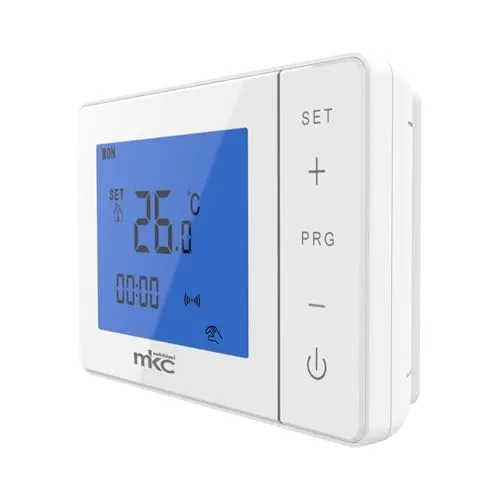 Melchioni MKC MK-683 Digitales Chronothermostat mit Wochenprogrammierung, batteriebetrieben, Elegantes Design und Display mit Hintergrundbeleuchtung, geeignet für Wandboiler