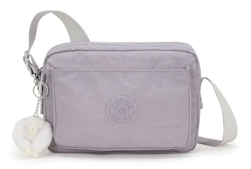 Kipling ABANU M Umhängetasche, Tender Grey (Grau) - Umhängetasche aus 100% recyceltem Polyester, wasserabweisend und leicht, ideal für den täglichen Gebrauch mit kompakten Maßen.