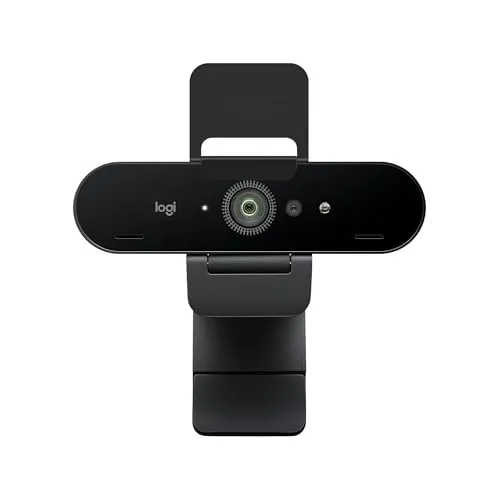 Logitech BRIO STREAM 4K Webcam mit HDR - Ultra HD 4K, 1080p bei 60fps für gestochen scharfe Video-Meetings und Livestreaming