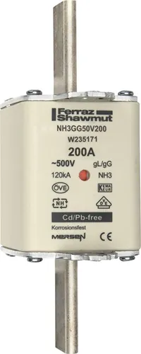 Mersen NH-Sicherungseinsatz SF NH3GG50V200 Niederspannung Hochleistung W235171