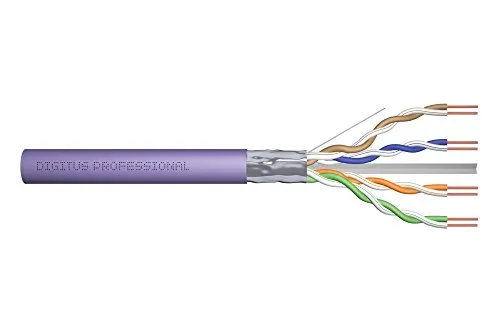 DIGITUS 305 m Cat 6 Netzwerkkabel - Cat-6-Ethernetkabel mit 250 MHz, PoE+ kompatibel und LSZH halogenfrei, ideal für zuverlässige Netzwerkverbindungen in anspruchsvollen Umgebungen.