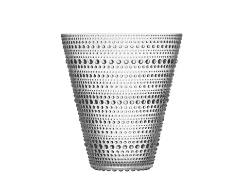 Iittala Kastehelmi Vase 154mm Klar - Elegante Vase aus hochwertigem Glas mit einzigartiger Tropfenstruktur, ideal für stilvolle Blumenarrangements oder als Solitär. Handgefertigt in Finnland, ein zeitloses Design von Oiva Toikka.