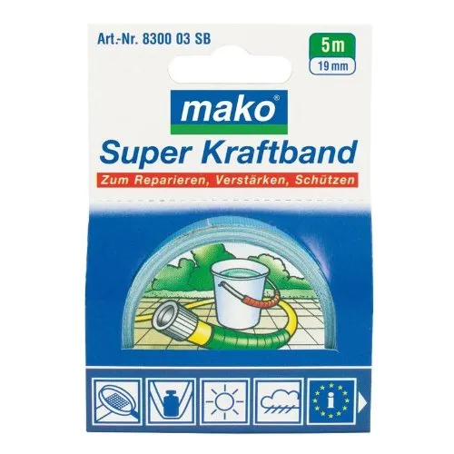 0006, Super-Kraftband für Haushalt u. Garten 19mm x 5m Weiss