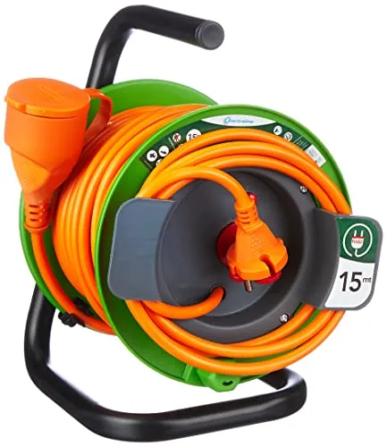 Electraline Kabeltrommel für Gärten 15 M, Grün in grün von Electraline