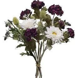 Kunstblumenstrauß Bouquet Lila Weiß 60 cm - Renate - Blau/Lila/Weiß/Grün