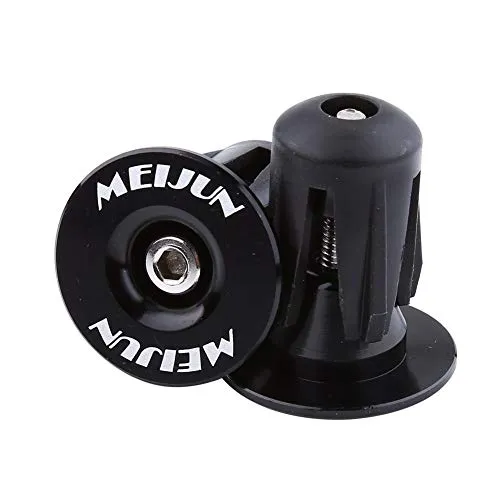 Vbestlife 2 Stück Fahrrad Lenker Endkappen Bar Caps Fahrrad Lenker Griffe Bar Ende Kappe für die meisten Fahrräder (schwarz)