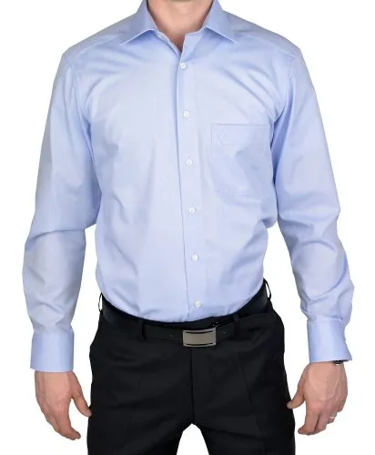 Marvelis Hemd Comfort Fit hellblau, 46 - Herrenhemd im Comfort Fit, aus pflegeleichtem Chambray-Stoff, ideal für einen lässigen und zugleich eleganten Look.