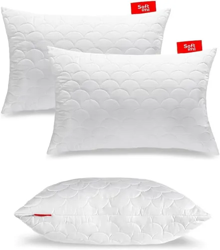 Softimi Kopfkissen 2er Set 50x60 cm - Antiallergisch und Ergonomisch - Kissen-Set aus 100% Polyester, atmungsaktiv und hypoallergen, ideal für erholsamen Schlaf das ganze Jahr über.