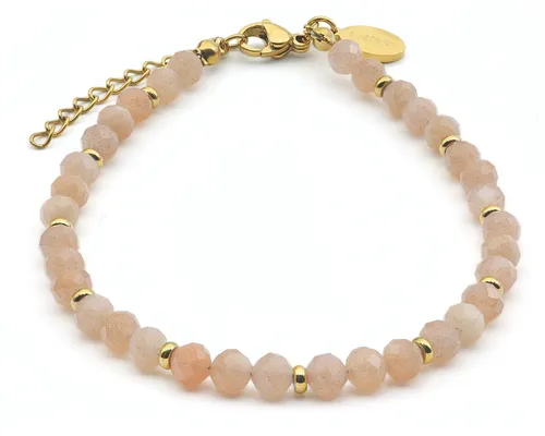 LAVISA Armband Edelstein Armband - 4mm Naturstein Perlen Granat