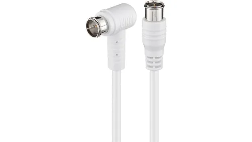 Kabel przyłączeniowy SAT kątowy, szybkozłączka F, podwójne ekranowanie - Długość