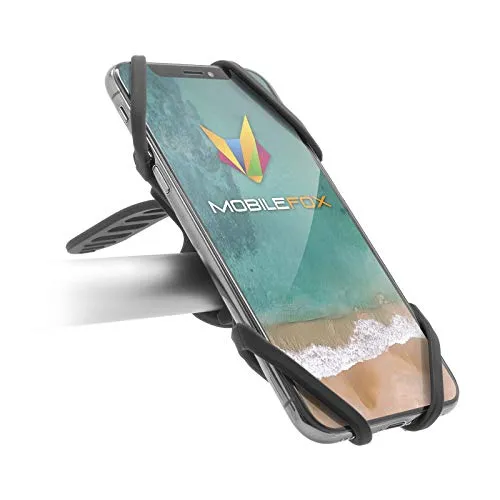 Mobilefox Fahrrad Bike Rad Scooter Lenker Silikon Handy Smartphone Halterung Halter Handyhalter Universal