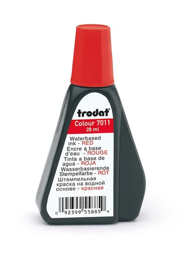 Trodat Stempelfarbe rot 28ml SB 7011 dokumentenecht von Trodat