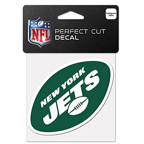WinCraft NFL New York Jets 63060011 Perfect Cut Color Aufkleber, 10,2 x 10,2 cm, Schwarz
