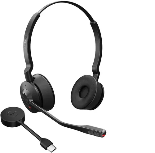 Jabra Engage 55 - Schnurloses Stereo-Headset mit Link 400 USB-A DECT-Adapter, Geräuschunterdrückung und 150 m Reichweite für klare, professionelle Gespräche