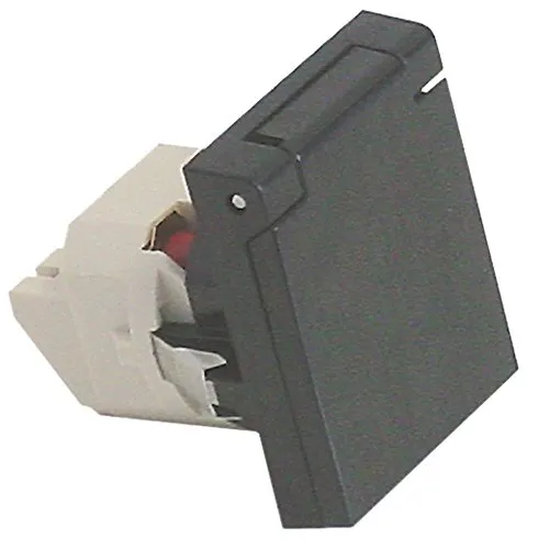 Potis Kochfeld für E1, E2, E3, EH mit Feinsicherung und Deckel 2-polig 16A, Schwarz, Glaskeramik, Einschub, 62 mm Höhe