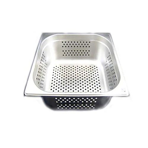 GN 2/3 Gastronormbehälter aus Edelstahl 9,5 Liter - Gastronorm-Behälter, gelocht und ideal für Chafing-Dish und Catering, perfekt für Buffets und große Veranstaltungen.