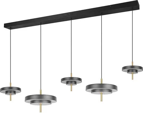 Hängelampe Pendelleuchte LED dimmbar CCT schwarz-gold - Moderne Esszimmerlampe mit 5900 Lumen Lichtleistung, höhenverstellbar und dimmbar für individuelle Lichtstimmungen. Ideal für stilvolle Wohnräume und Kücheninseln.