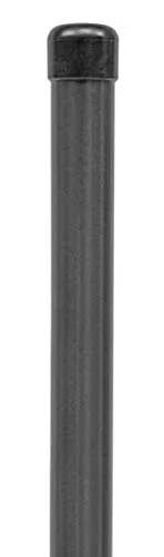 Alberts 617578 Zaunpfosten für Fix-Clip pro | für die Befestigung mit Einschlag-Bodenhülsen | zinkphosphatiert, anthrazit-metallic kunststoffbeschichtet | Länge 1415 mm | Schellen-Ø 34 mm