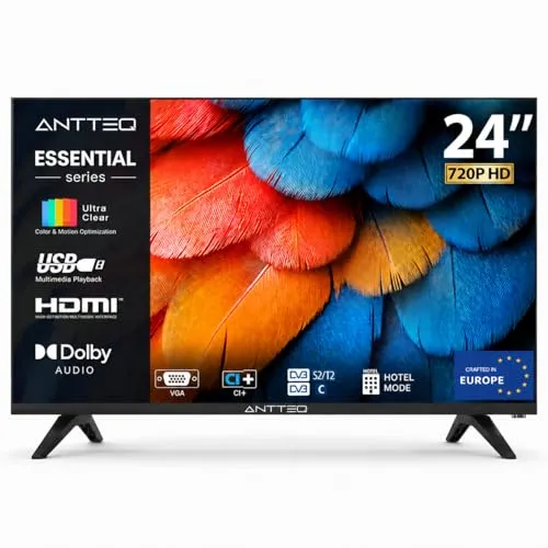 Antteq AE24H5-Q1 Fernseher 24 Zoll HD LED mit Triple Tuner