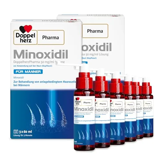 DoppelherzMinoxidil 50mg/ml (5%) Lösung – Effektive Unterstützung bei Haarausfall