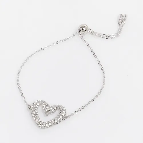 Swarovski Una Armband - Rhodiniertes Armkettchen mit Schwan-Motiv, strahlende Swarovski Kristalle, elegantes Accessoire für jeden Anlass