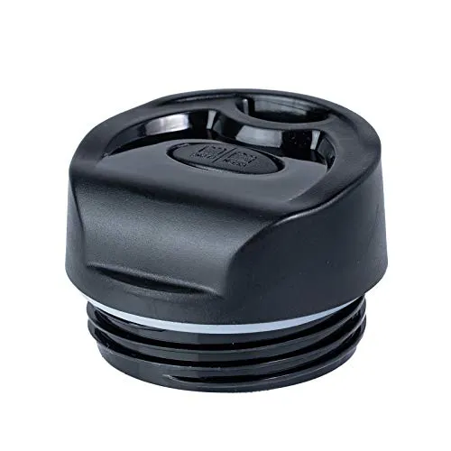 WELLGRO Thermobecher 400 ml + 1 Extradeckel - Edelstahl rostfrei - Silikon Soft-Touch Griffstück - BPA-frei - Isolierbecher doppelwandig - Travel Mug - Kaffeebecher to go, Farbe:Thermobecher Deckel