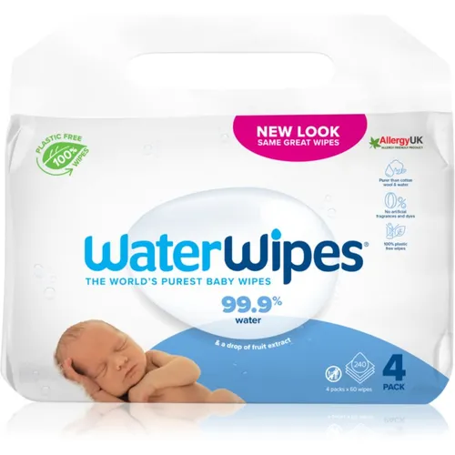 WaterWipes Baby Wipes 4 Pack sanfte Feuchttücher für Kleinkinder 4x60 St.