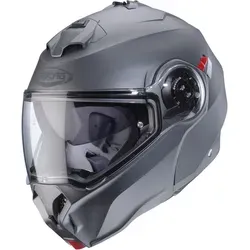 Caberg Duke Evo Klapphelm - Matt-Grau, Größe L - Motorradhelm der neuesten Generation mit ECE 22.06-Zertifizierung, integriertem Bluetooth Kommunikationssystem und kratzfestem Visier für sicheres Fahren.