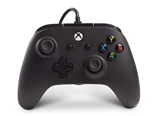 Power A Kabelgebundener Controller Offiziell von Microsoft lizenziert und Kompatibel mit Xbox One, Xbox One S, Xbox One X und Windows 10 - schwarz