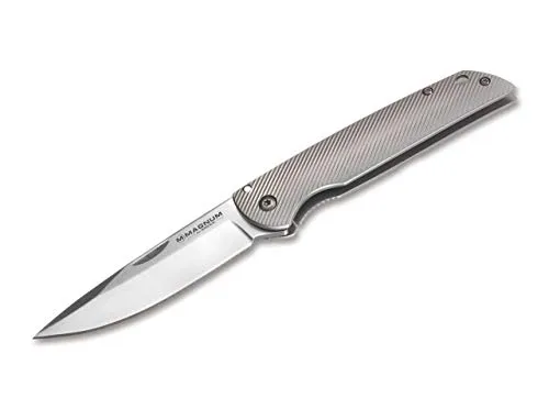 Magnum Unisex – Erwachsene Eternal Classic, Silber, 20.2 - Küchenmesser mit 440A-Edelstahlklinge, einzigartigem Haifisch-Design und funktionalem Framelock-Griff für optimale Sicherheit und Handhabung.