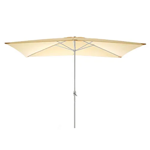 Nexos Sonnenschirm, beige, 200x300 cm quadratisch, Gestell Stahl, Bespannung Polyester, 6 kg