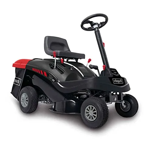 Scheppach Aufsitzrasenmäher MR224-61 - 6.8PS, 61cm Schnittbreite - Rasentraktoren mit Elektro-Start für müheloses Mähen großer Flächen. Der leistungsstarke 6,8 PS Motor und der große 150L Fangsack bieten Komfort und Effizienz.