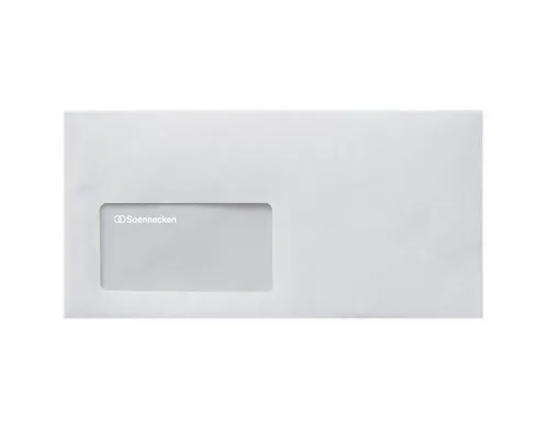 Soennecken Briefumschlag Soennecken Briefhülle 1307 DIN lang mF hk weiß 25 St./Pack.