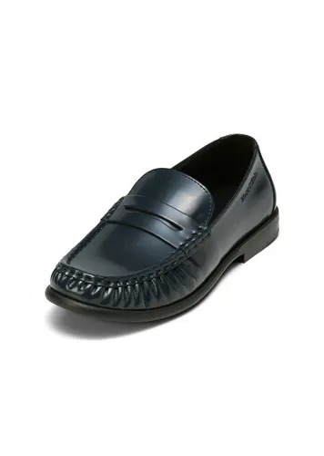 Loafer MARC O'POLO aus veredeltem Rindleder, Damen, Gr. 38, navy - Halbschuhe aus hochwertigem Rindleder im klassischen Penny-Loafer-Design mit atmungsaktiver Mikrofaser und dämpfender Memory-Foam-Innensohle für optimalen Komfort.