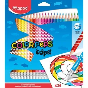 Maped Buntstifte Color Peps Oops, 832824, Radierbar, farbig sortiert, 24 Stück