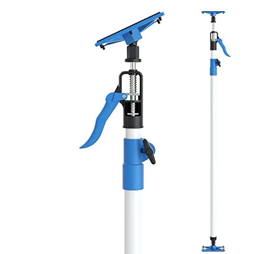 PROFISPANN® Einhand Deckenstütze - 40 kg Tragkraft - Gerüste - Schnellspann-Stütze mit 121-292 cm Spannbereich, ideal für schwere Montagearbeiten und 360° schwenkbare Auflageplatten für flexible Einsätze.