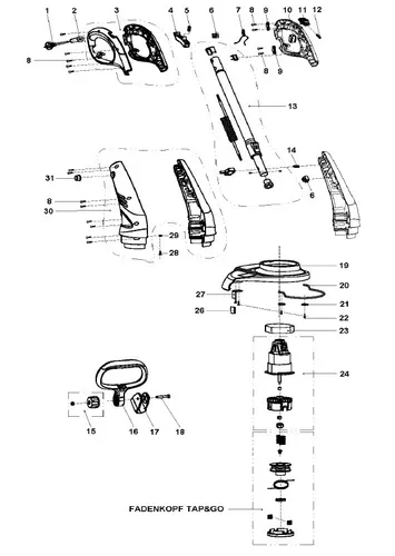 Makita UR3000 Ersatzteile in blau von Makita