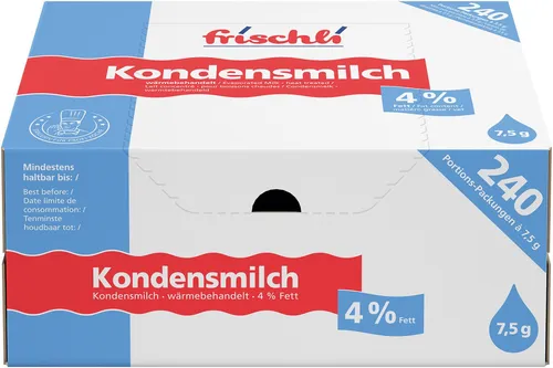 frischli Süßigkeit, Frischli Kondensmilch 4% feiner Geschmack und hohe Weißkraft 1800g