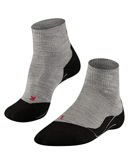 FALKE Herren Wandersocken TK5 Wander Short M Sso Wolle Funktionsmaterial antiblasen dünn 1 Paar, Grau Light Grey 3403, 42-43