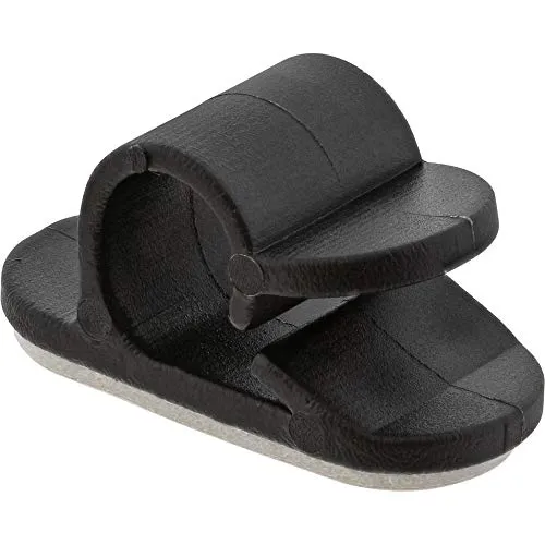 InLine 59970K 10er Pack Kabelmanager, mit Klebesockel, 2,8cm, schwarz