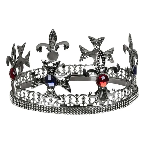 Königskrone Gothic silber Krone Halloween Fasching Königin König