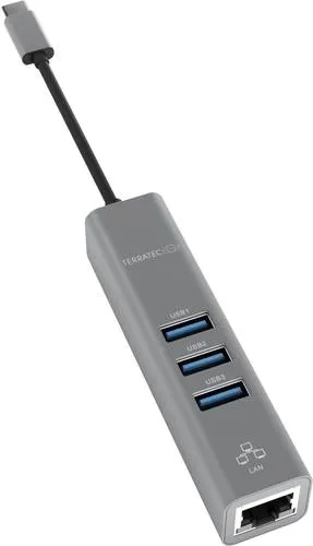 Terratec CONNECT C2 USB-C Multiport Hub Grau - USB-C Multiport Hub mit USB 3.2 Gen 2 für blitzschnelle Datenübertragung, ideal für kreative Profis und mobile Nutzer.