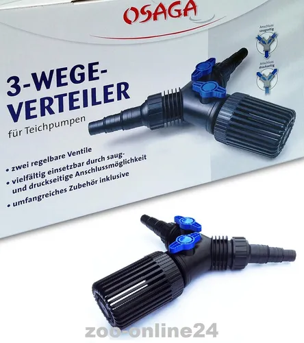 Osaga 3 Wege Y-Verteiler mit 2x Kugelhahn