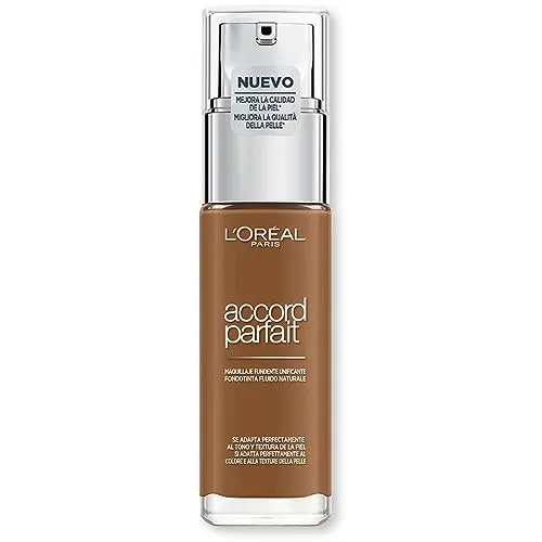 L'Oréal Paris Make up, Flüssige Foundation mit Hyaluron und Aloe Vera, Perfect Match Make-Up, Nr. 10.D/10.W Deep Golden, 30 ml