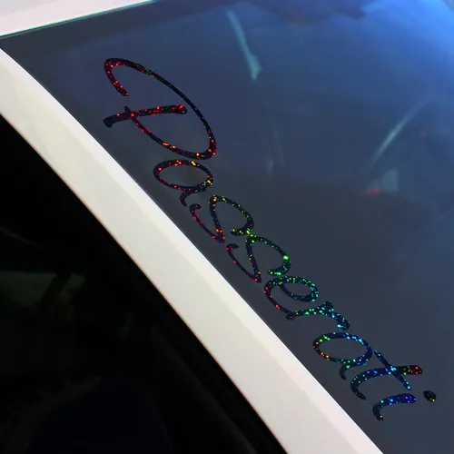 Frontscheibenaufkleber Passerati Flakes Schwarz Holo Sticker Tuning FS38