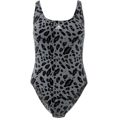 ADIDAS Damen Badeanzug Print U-back St - Badeanzüge mit stylishem Animalprint und tiefem U-Ausschnitt, ideal für Pool und Strand. Hergestellt aus mindestens 70 % recycelten Materialien zur Reduzierung des CO2-Fußabdrucks.