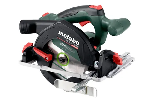 Metabo Handkreissäge KS 18 LTX 57 BL - 18V, präzise Schnitte bis 57mm - Sägen: Akkubetriebene Handkreissäge mit Winkelgenauigkeit bis 50 Grad, gut sichtbare Schnittanzeige und rutschfester Softgrip für komfortables Arbeiten.
